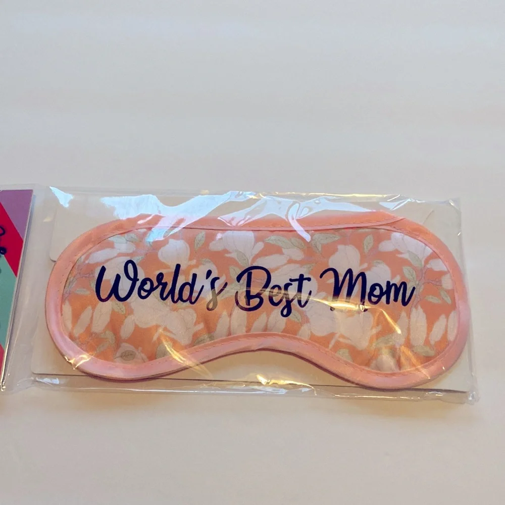 Peach colored eye mask